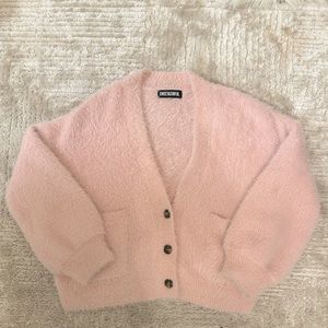 Fuzzy Pink Cardigan